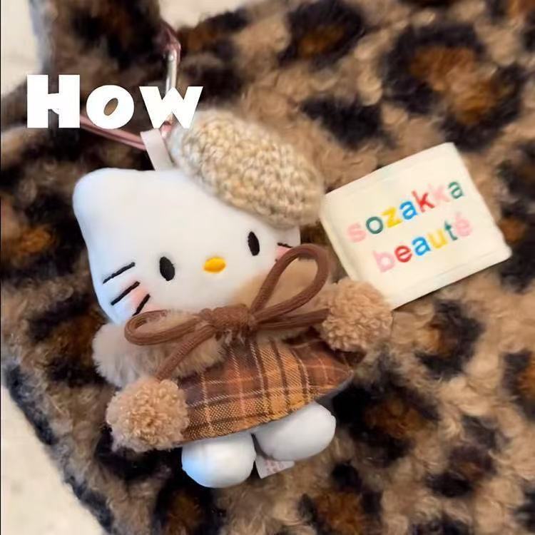 Meilad kitty bolsos colgantes capas de princesa muñecas de invierno bolsas escolares Miu muñecas colgantes de viento