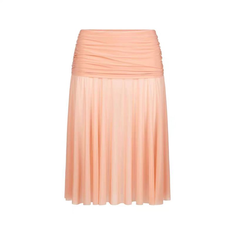 新商品 SKIMS MILKY SHEER MIDI SKIRT ハイウエスト プリーツ レディース スカート オーバーニー ミディスカート|undefined