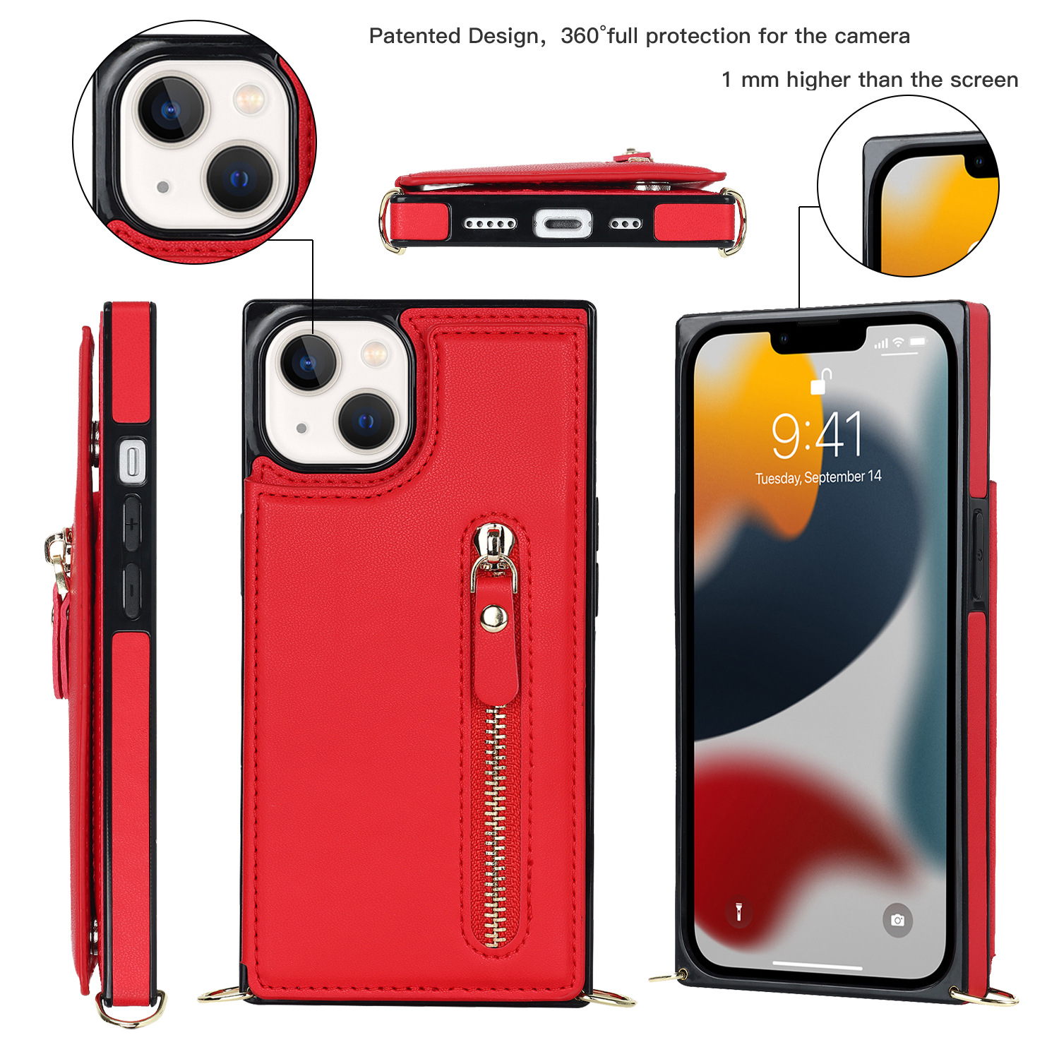 Handyhülle Aus Leder Für Iphone Pro Umhängetasche Mit Band_voghion.com