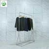 couture Display rack Floor type clothes Shelf Stainless steel wire drawing silvery Exhibition Clothes hanger Women's wear goods shelves