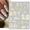 Nail stickers, platinum marble line adhesive fake nails for nails, suitable for import, new collection