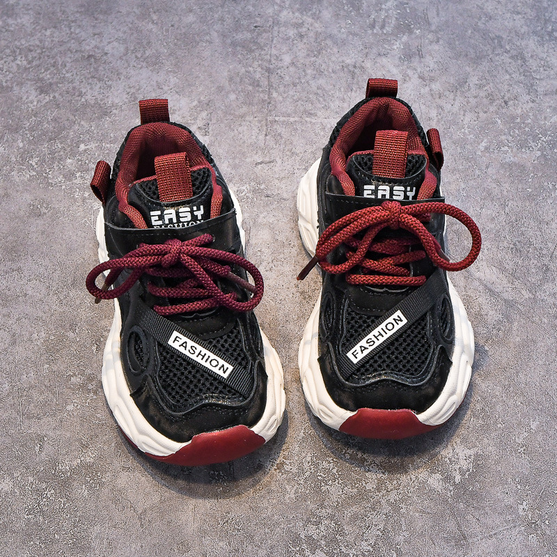 Zapatos deportivos de malla para niños 2025 primavera nuevos zapatos transpirables de moda ligeros para niños y niñas zapatos casuales para padres