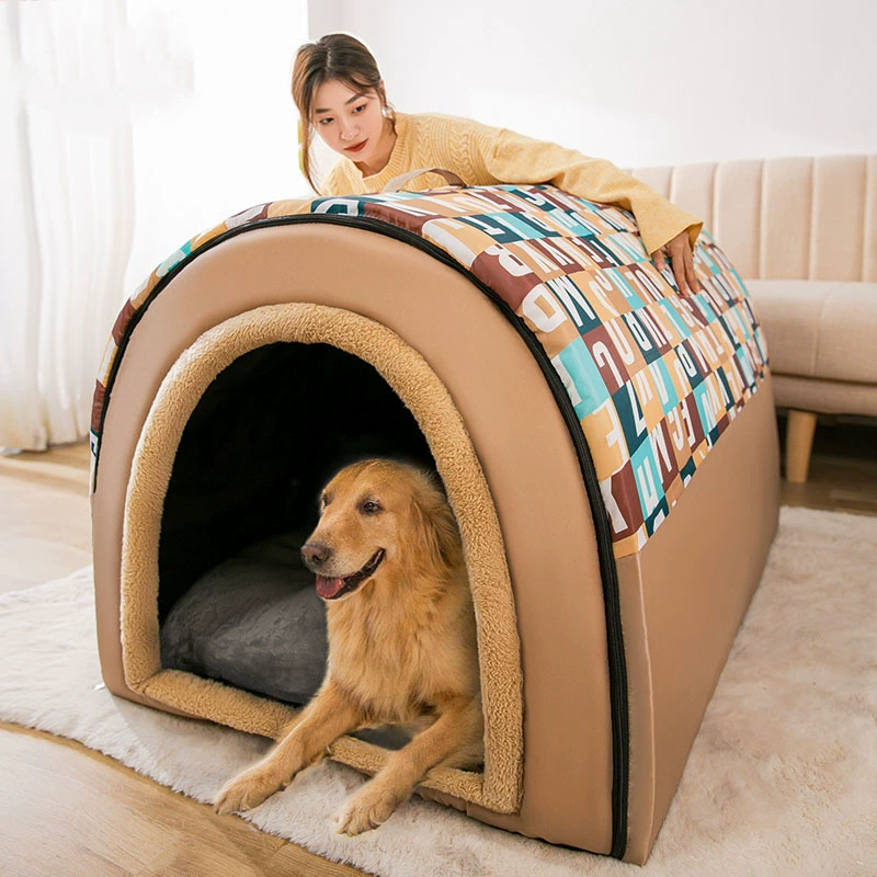 Питомник Осенне-зимний очень большой Универсальный домик для собак Four Seasons Съемный и моющийся золотистый ретривер Товары для большого гнезда для домашних животных оптом