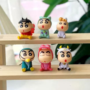 Фигурки Crayon Shin-chan в костюмах зверят 6 видов