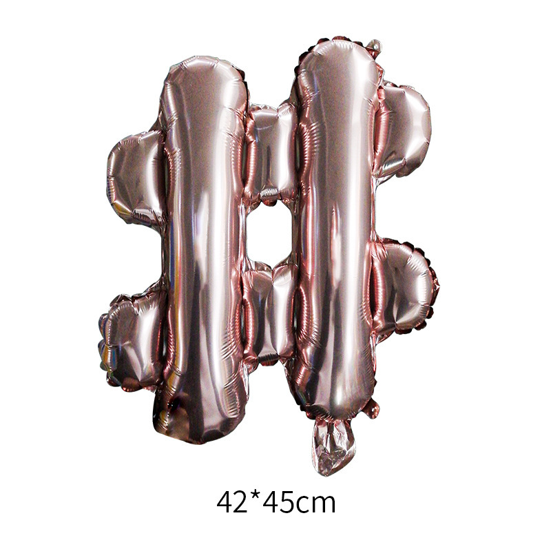 Signo de interrogación de globo de película de aluminio con signo de puntuación de 16 pulgadas y! # @ Globos de decoración de papel de aluminio de fiesta de cumpleaños