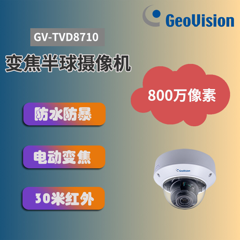 兼容海康大华监控系统百万像素变焦半球网络高清摄像头摄像机