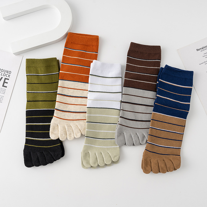 다섯 손가락 남성용 종아리 중간 핀스트라이프