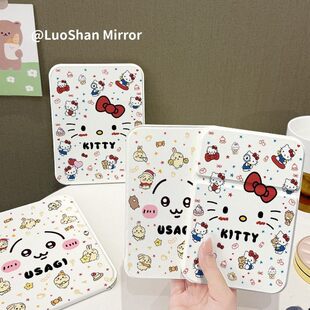 Home foldable table big handheld mirror