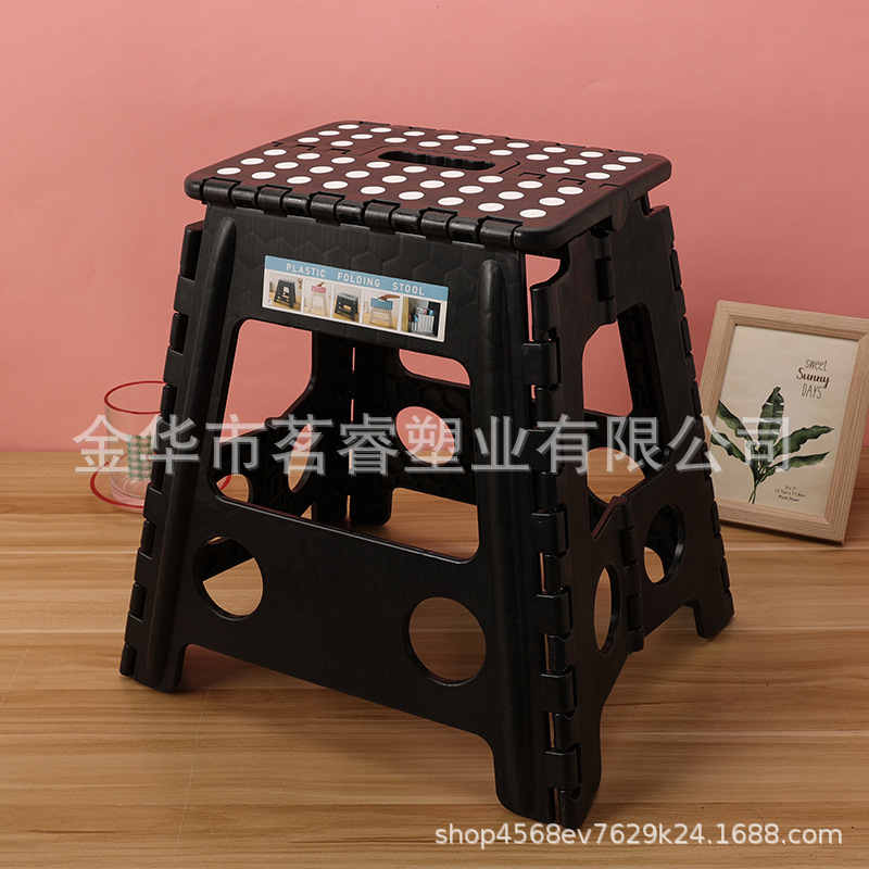 Taburete plegable de plástico engrosada silla portátil de plástico hogar Silla de comedor apilable baño que ahorra espacio