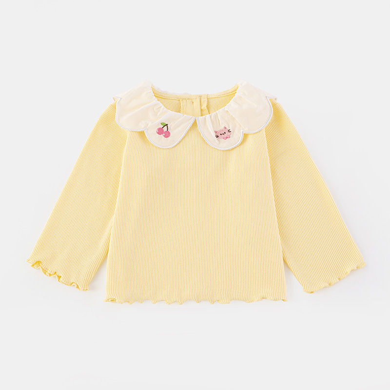 2025 秋の女の赤ちゃん韓国刺繍ズボン新しい女の子のお出かけパンツ西洋スタイル春と秋のベルボトム 5511|undefined