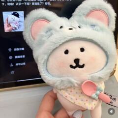 かわいいネズミの頭のカバーは綿の人形の10cmの子供服のアクセサリーの服のぬいぐるみの人形の人形を掛けます。