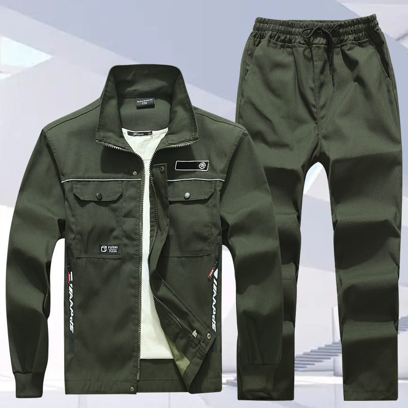 春秋工作服套装男女耐磨迷彩劳保工装单上衣汽修建筑工地外套长袖