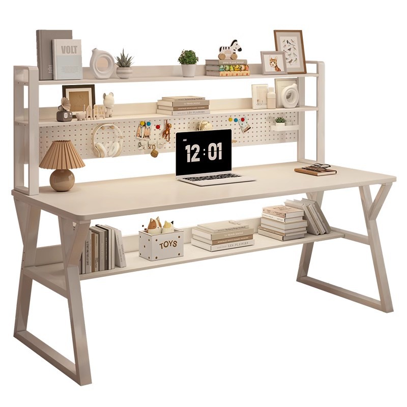 Túnel de viento de crema tabla tabla estante en una red red red tabla de computadora simple dormitorio de niñas mesa de estudio de estudiantes domésticos