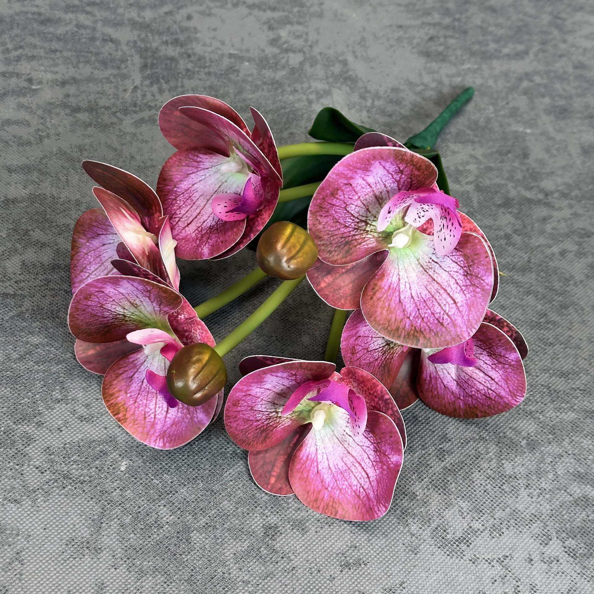 Simulación de impresión 3D orquídea mariposa en maceta decoración de la sala de estar accesorios adornos de flores falsas transfronterizas al por mayor