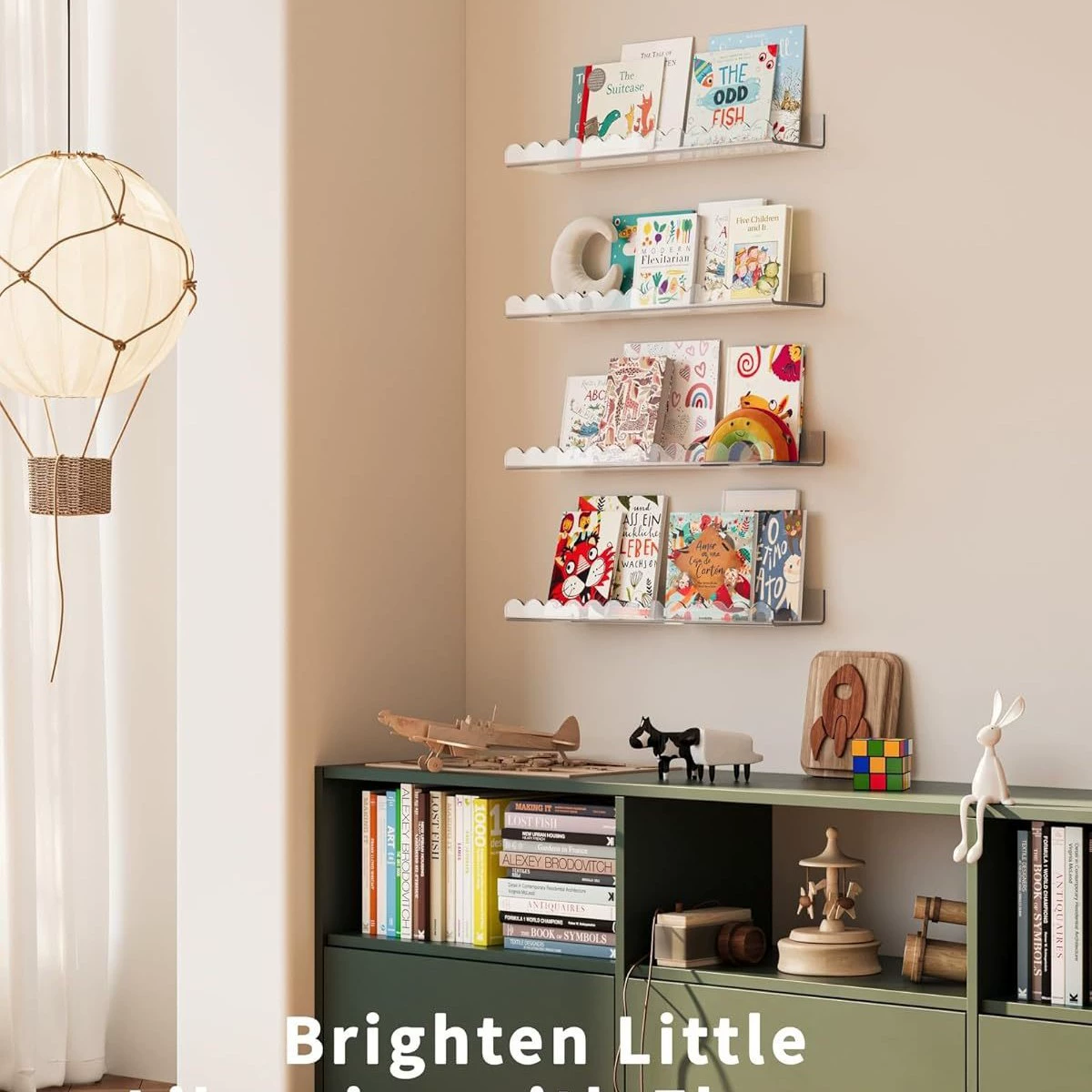 4 wholesale clear floating acrylic bat bookshelf