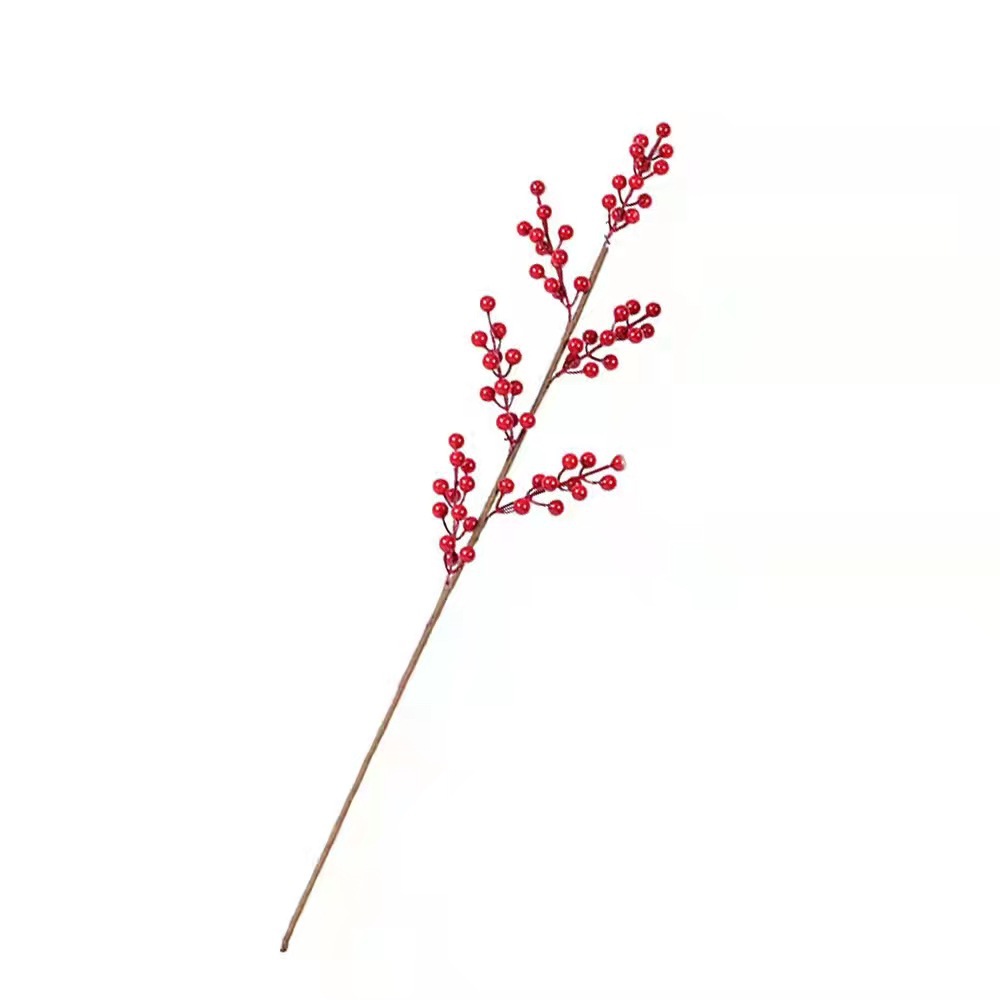 Rama de Flores Artificiales de Estilo Europeo, Hoja de Ginkgo, Hoja de Baya, Arte Floral Hecho a Mano, Decoración Nórdica