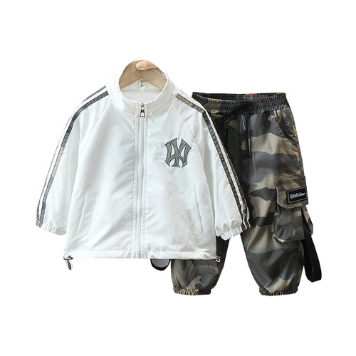 1090 Boys Sports Suit Spring and Autumn  New Children's Handsome Boys Trendy Cool Handsome Western Style Autumn Trend
