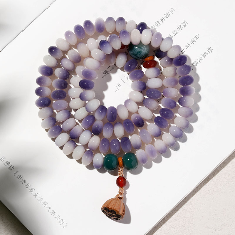 종링화 [보라색 떠다니는 꽃 108개 디자인]