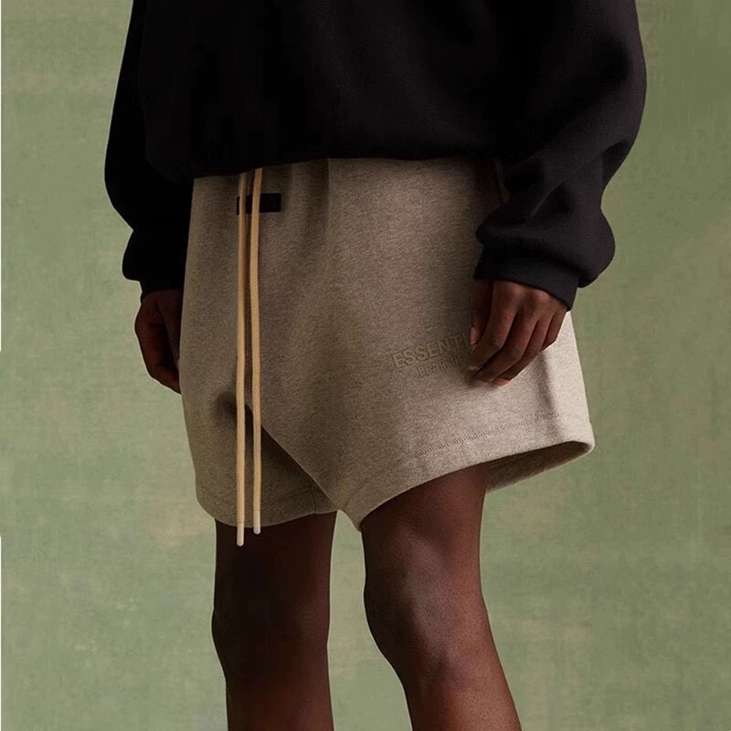 Essentials American High Street Fashion Brand Shorts, Unisex Couple Style, Loose Pure Cotton Sports Shorts