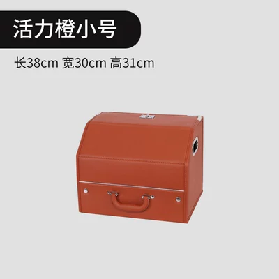 Car storage bag/box car storage box with - turn-down-style-small-size-vibrant-orange-383031