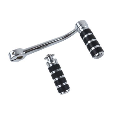 Front Pedal Phantom Aluminum — Motorcycle pedals - electroplating-rear-gear-lever-front-gear-cover