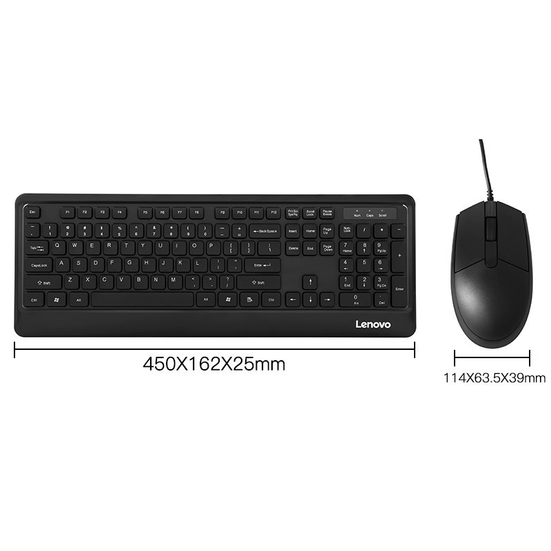 レノボKM102有線マウスセットオフィスマウスキーボードセットデスクトップ一体型パソコン|undefined