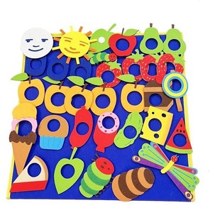 The Very Hungry Caterpillar Picture Book Felt Toy Kindergarten Story Performance Props Apron Drama Children's Early Education Teaching Aids
