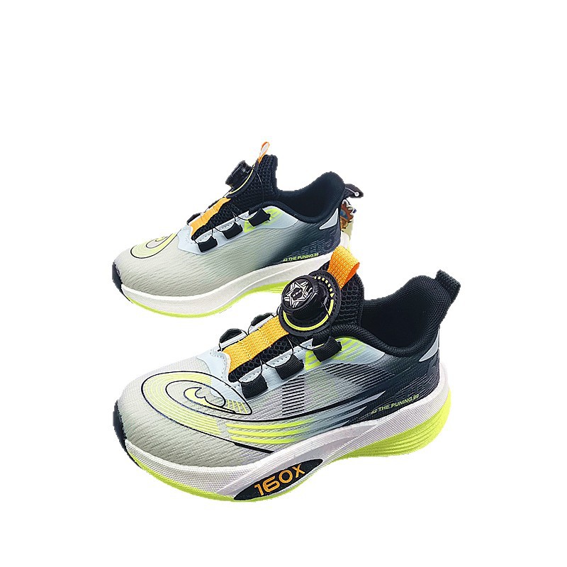 Boys Autumn Double Net 32-37 yardas 2025 nuevos zapatos para niños transpirables zapatos de papá para niños grandes zapatos deportivos zapatos para hombres