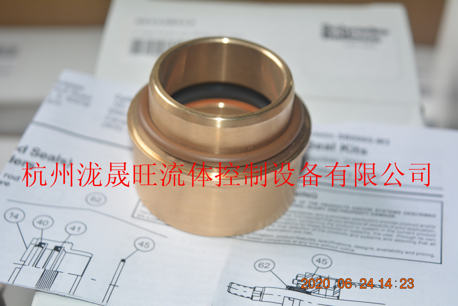 Parker(派克)气动提升阀气缸密封铜套A63220213特价供应