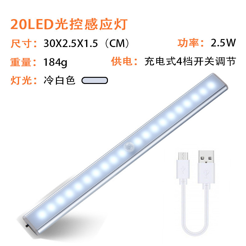 Lámpara LED con sensor de movimiento para armario, pasillo o dormitorio, luz nocturna portátil