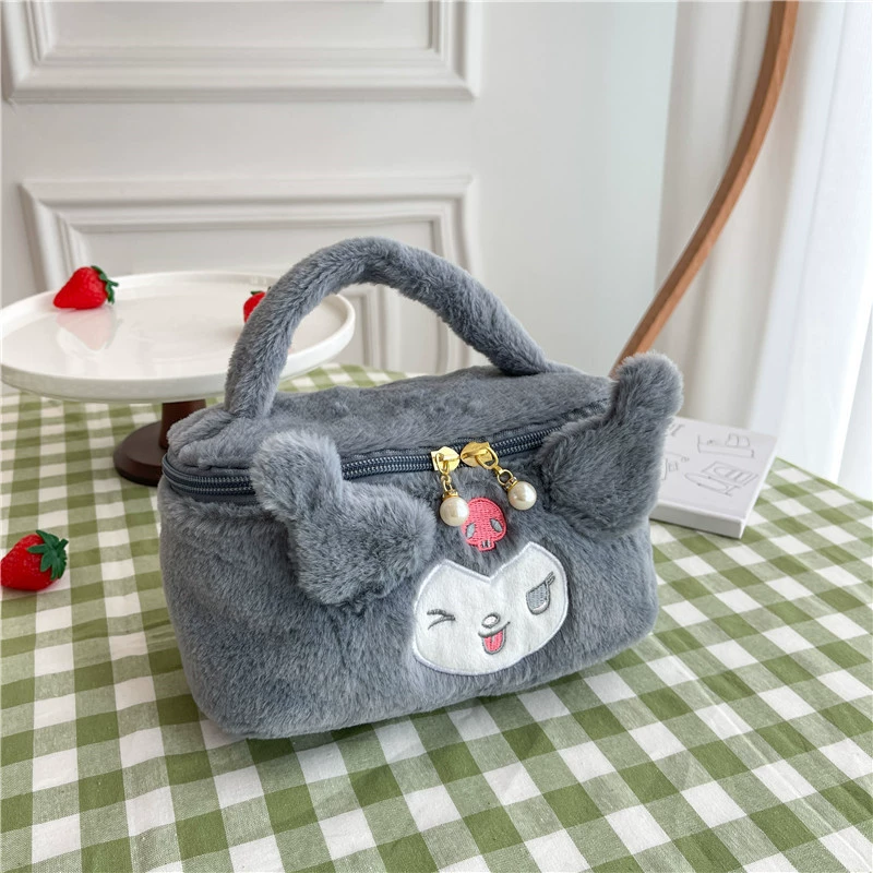 Косметичка, ручная карманная организующая сумка с мультяшной картинкой, забавный держатель карт, плюшевая клубника