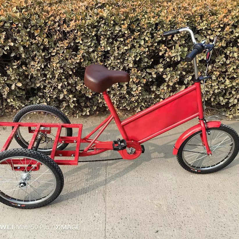 老年人脚蹬代步三轮车拉货车摆摊载货外贸出口脚踏人力老年代步