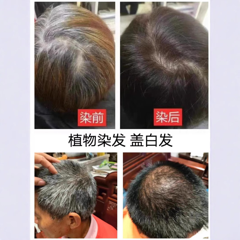 天然ハーブヘアカバー白髪植物染毛剤パウダー白から黒健康髪栄養黒髪植物染毛剤|undefined