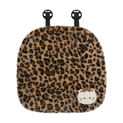 Cute Cat Car Seat Cushion Plush Winter Warm Car Comfortable Seat Cushion Creative Cartoon Car Seat Cover (Seat cushion, seat cover) - rabbit-fur-leopard-print-three-dimensional-cat-cushion-front-row