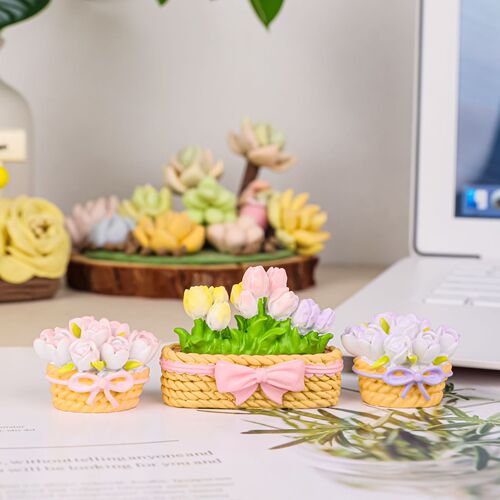 New flowerpot elf cute cactus potted balloon flower basket flower ornaments desktop decoration car ornaments
