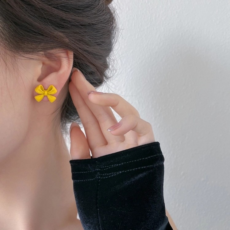 Earrings, Ear Studs Classification Simple Candy Color Small Bow Earrings