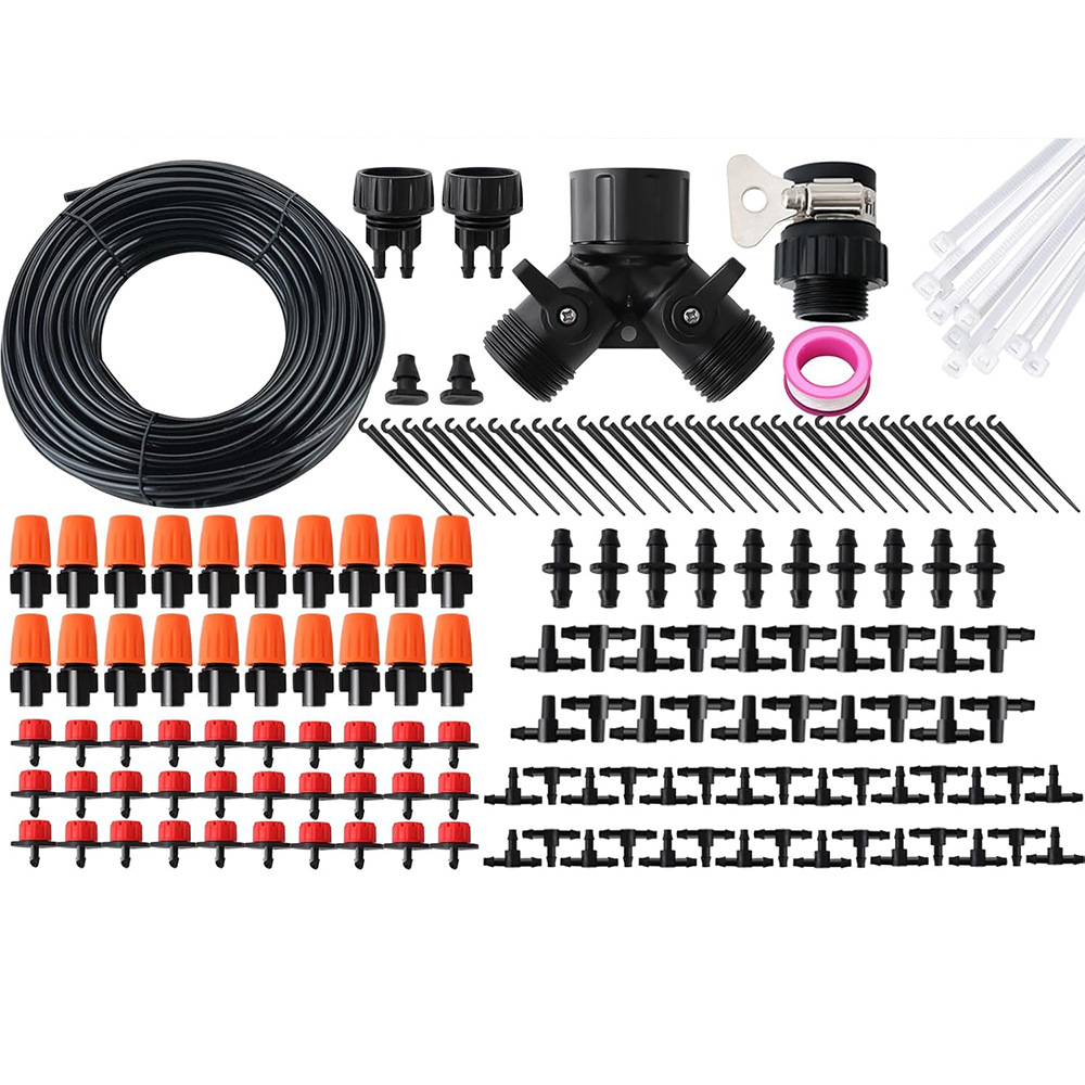 Transfronterizo mayorista de riego por goteo conjunto de 30 metros DI riego de flores jardinería humidificación enfriamiento automático riego por goteo sistema de eliminación de polvo boquilla