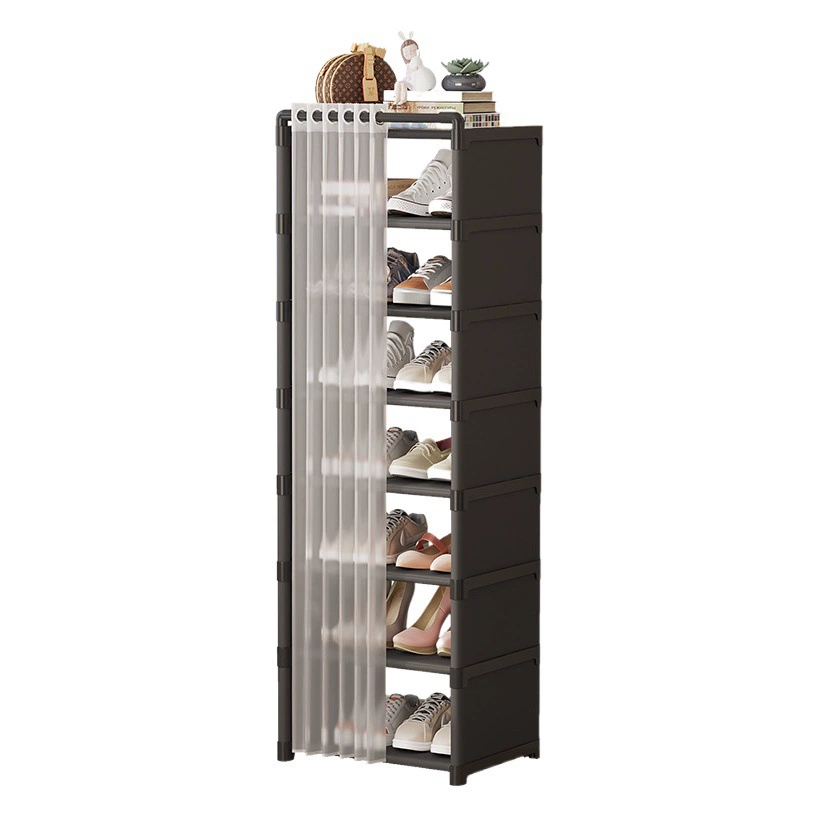 Обувная стойка общежития Простой шкафчик обуви Дверной дверной проем многоуровневая бытовая пылезащитная обувная коробка для внутреннего дома большой емкости обувной шкаф