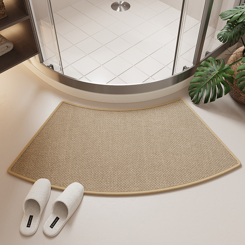 Cross-Border Linen Bathroom Quick-Drying Floor Mats, Non-Slip, Easy-Care Bathroom Door Mats, Entrance Door Entrance Wear-Resistant Floor Mats