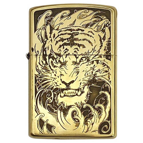 Zorro kerosene lighter ZT-092 tiger head and tiger claw brass kerosene lighter double-sided carving manufacturer wholesale