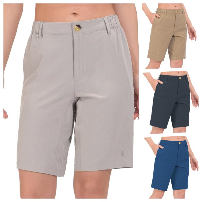Cross-Border Amazon New Women's Multi-Pocket Workwear Lightweight Quick-Dry 3/4 Pants Outdoor Running Sports Shorts Cross-Border Amazon New Women's Multi-Pocket Workwear Lightweight Quick-Dry 3/4 Pants Outdoor Running Sports Shorts
