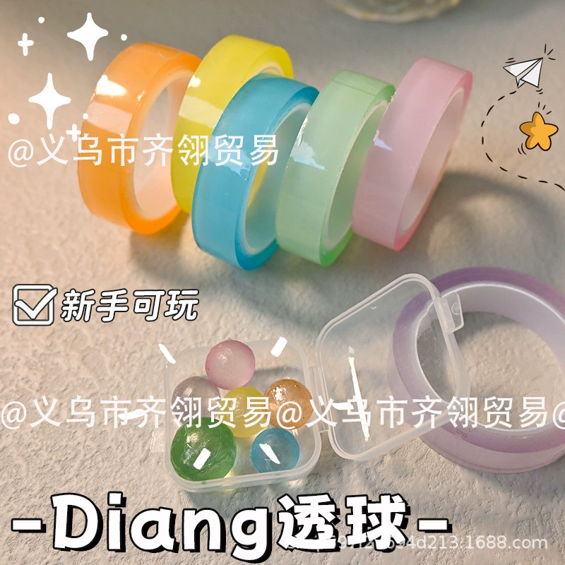 Резинка для волос Goo Ball Hair Tie, антистрессовая эластичная, для детей (начальная школа), красочная набор из 6 рулонов