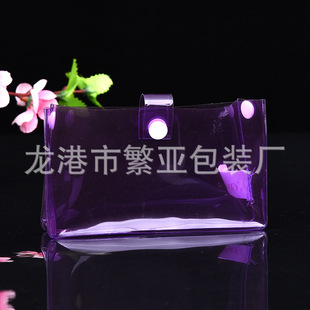 Color Transparent Cosmetic Bag pvc Wash Bag Portable Travel Storage Bag Jelly Wash Bag Customizable logo