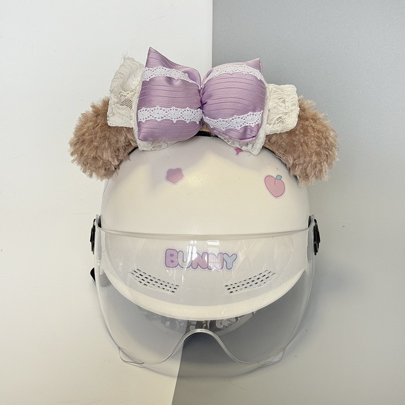 Auto Parts and Accessories, Motuoche Ski helmet decoration - shelliemay-purple-bow-helmet-not-included