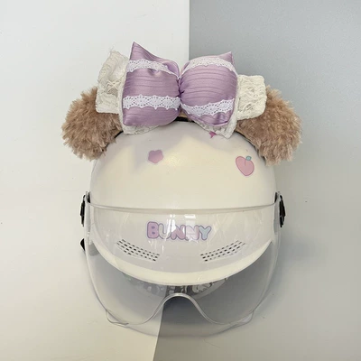 Motosiklet dəbilqələri, ski electric motorcycle motorcycle - shirley-rose-purple-bow-excluding-helmet