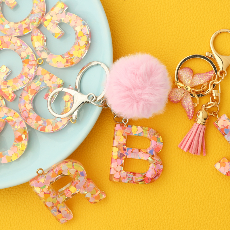 1 Piece Quantity 1 Piece Fashion Letter Resin Epoxy Women's Keychain