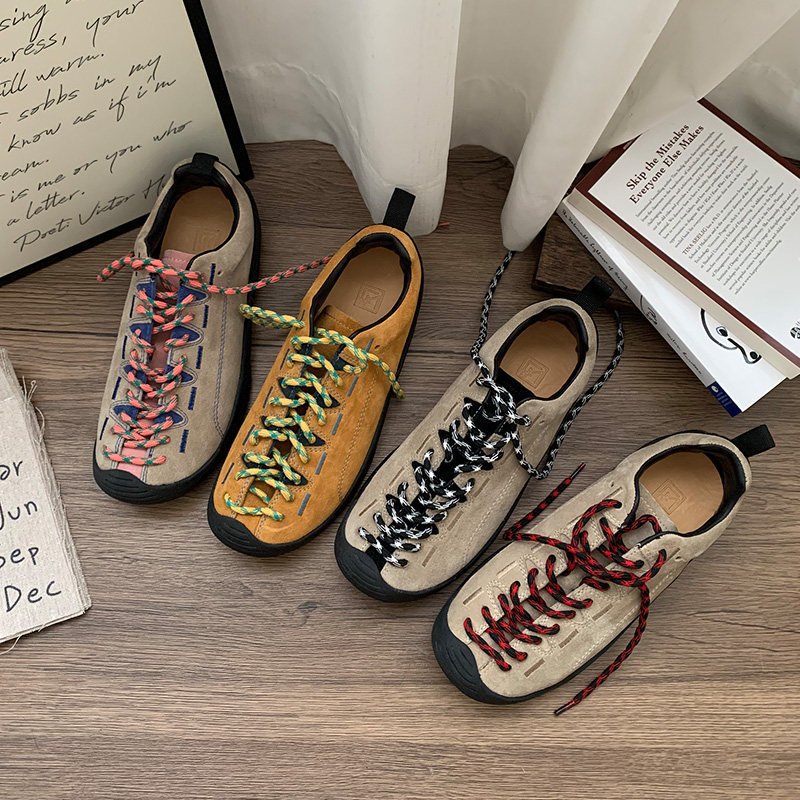 Cowhide Version~Ugly-Cute German Training Shoes for Women, Retro Versatile Casual Sports Sneakers, Forrest Gump Shoes, Outdoor Hiking Shoes