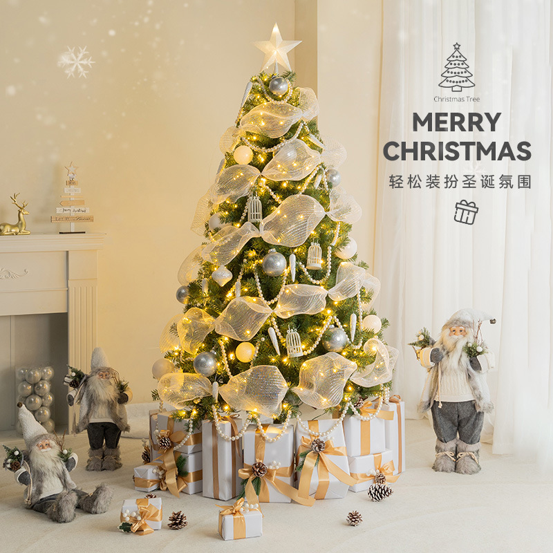 Árbol de navidad diy cifrado luminoso grande ins estilo decoración de alto grado nueva decoración de nochebuena