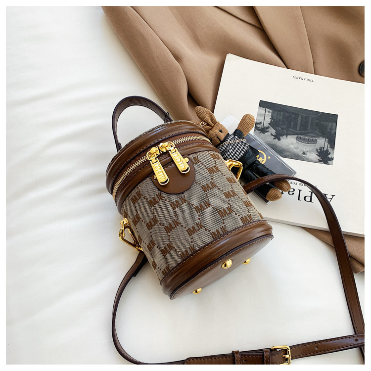 This year's popular women's bag, 2022 Summer New Fashion Print Bucket Bag, Versatile Crossbody Shoulder Bag_voghion.com