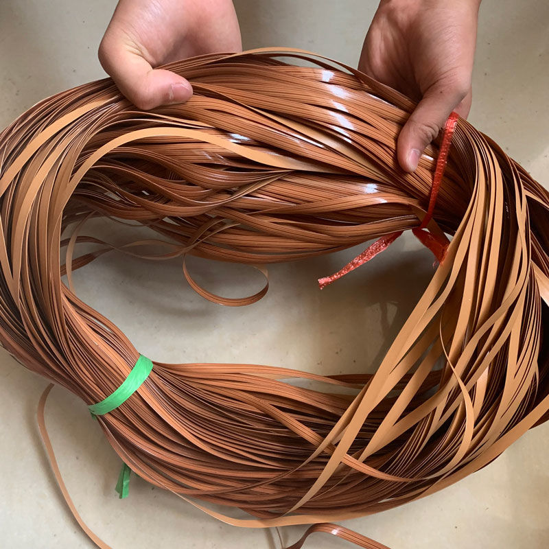 PE caña material de reparación de silla de caña plástico tejido a mano cuerda DIY canasta pequeña canasta taburete redonda plana